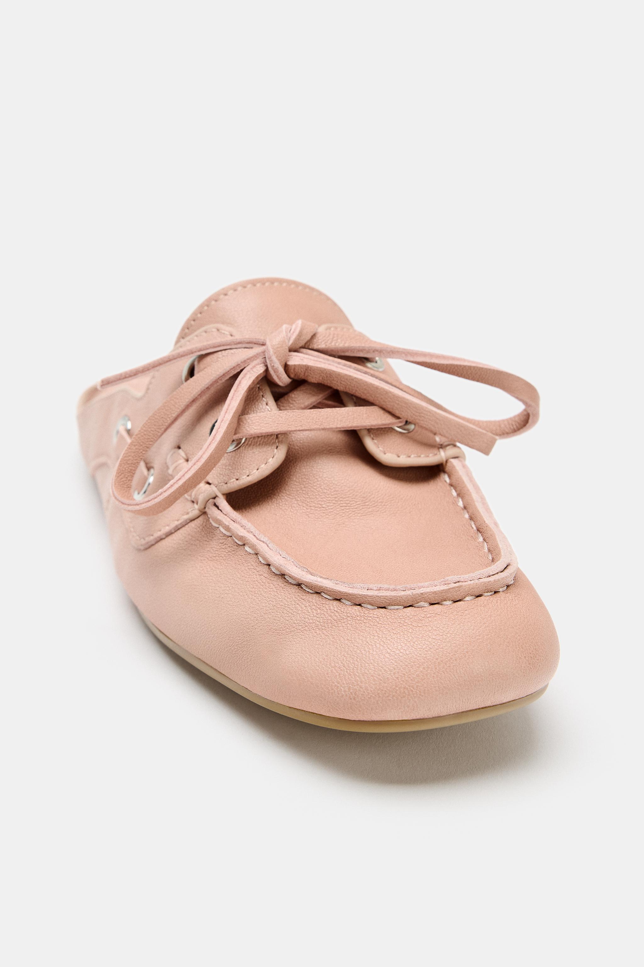 LEATHER SLINGBACK BOAT SHOES